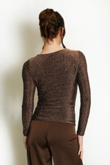 Stud Embellished Gathered Top