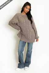 Oversized Cable Knit Jumper