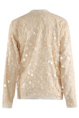 Disc Sequin Wrap Blouse 