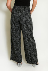 Drawstring Paisley Print Trouser