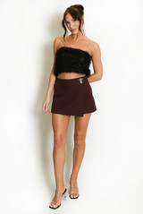 Tailored Skort With Statement Button