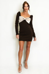 Bow Front Mini Dress