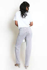 Embellished Washed Straight Fit Jeans