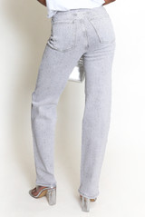 Embellished Washed Straight Fit Jeans