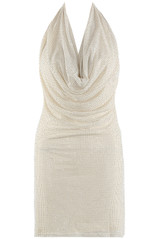 Studded Draped Halter Neck Dress