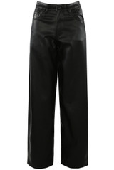 Wide Leg PU Jeans
