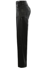 Wide Leg PU Jeans