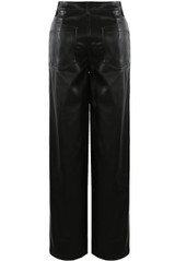 Wide Leg PU Jeans