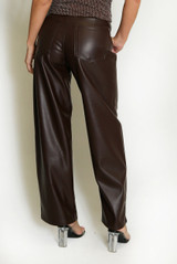 Wide Leg PU Jeans