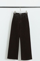 Brown Embellished Jeans