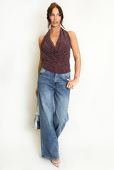 Denim Blue Dad Fit Stretch Jeans