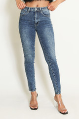 All Over Studded Skinny Jeans
