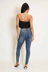 All Over Studded Skinny Jeans