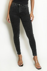 All Over Studded Skinny Jeans