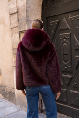 Hooded Faux Fur Jacket