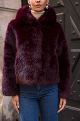 Hooded Faux Fur Jacket