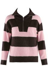 Striped Half Zip Jumper