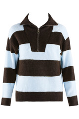 Striped Half Zip Jumper