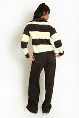 Striped Half Zip Jumper
