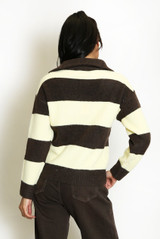 Striped Half Zip Jumper