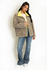 Contrast Edge Borg Jacket