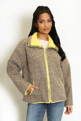 Contrast Edge Borg Jacket