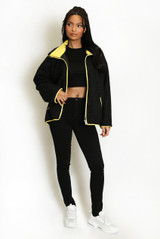 Contrast Edge Borg Jacket