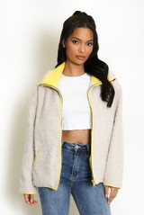 Contrast Edge Borg Jacket