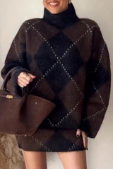 Argyle Jumper And Skirt Set - PRE-ORDER