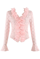 Ruffle Floral Lace Top 