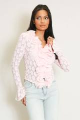 Ruffle Floral Lace Top 