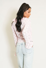 Ruffle Floral Lace Top 