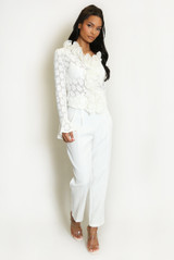 Ruffle Floral Lace Top 