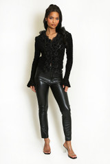 Ruffle Floral Lace Top 