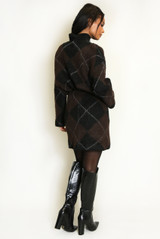 Argyle Turtle Neck Jumper And Skirt Set