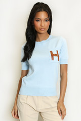 H Motif Cuffed Hem Knit Jumper