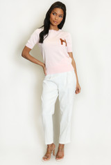 H Motif Cuffed Hem Knit Jumper