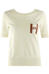 H Motif Cuffed Hem Knit Jumper