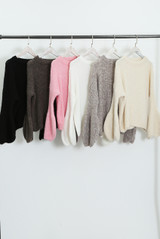Balloon Sleeves Cable Knit Jumper(PRE-ORDER)