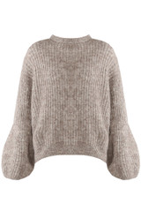 Balloon Sleeves Cable Knit Jumper