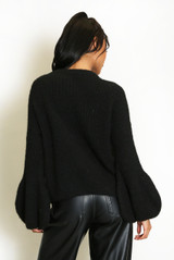 Balloon Sleeves Cable Knit Jumper