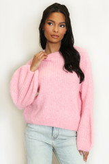 Balloon Sleeves Cable Knit Jumper