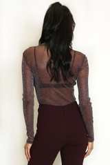 Lurex Mesh Bodysuit