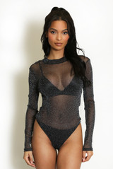 Lurex Mesh Bodysuit