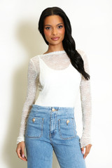 Lace Mesh Open Back Bodysuit