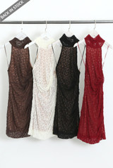 Lace Halter Neck Mini Dress