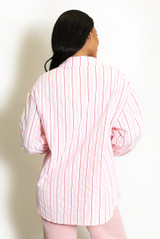 Cotton Blend Striped Shirt
