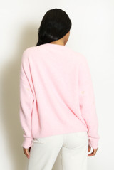 Fluffy Embroidered Bow Jumper 