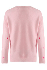 Fluffy Embroidered Heart Jumper 