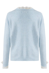 Lace Trim Fluffy Cardigan 